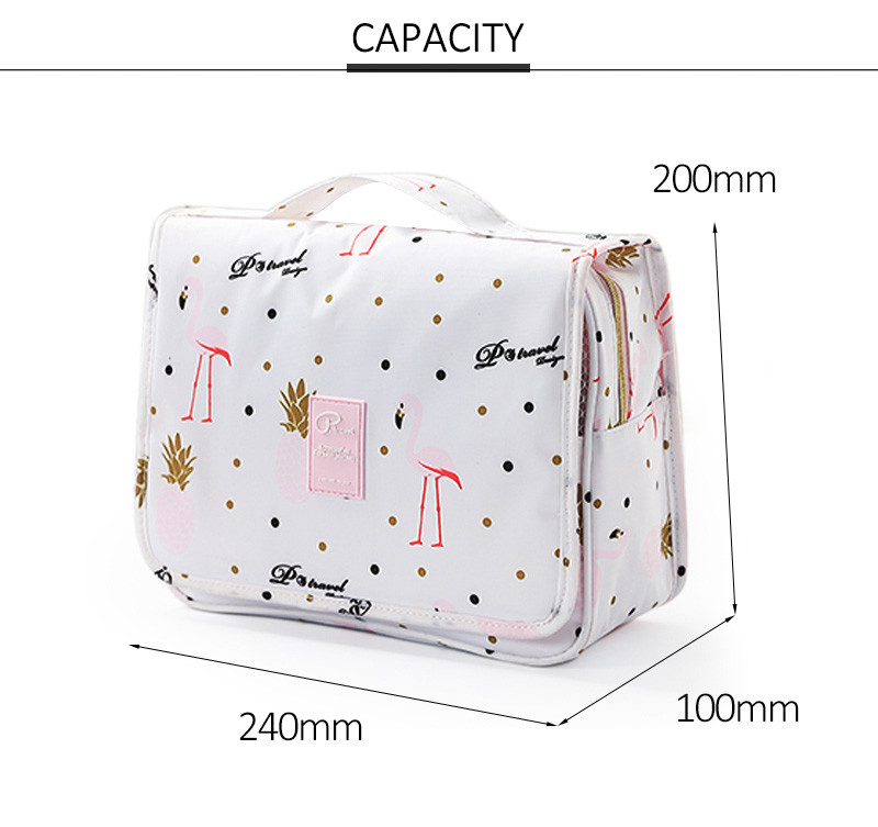 Large Capacity Beauty Cosmetic Makeup Bag Printed Waterproof Wash Bag