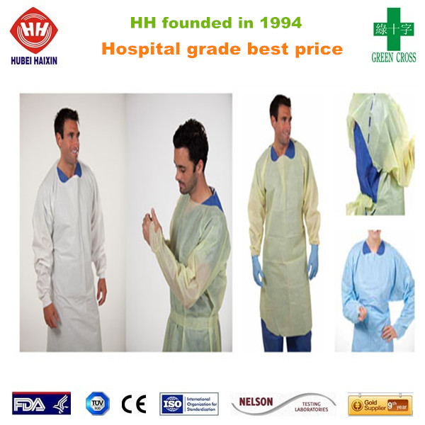 20gsm Disposable Isolation Clothing , CE FDA Isolation Gowns