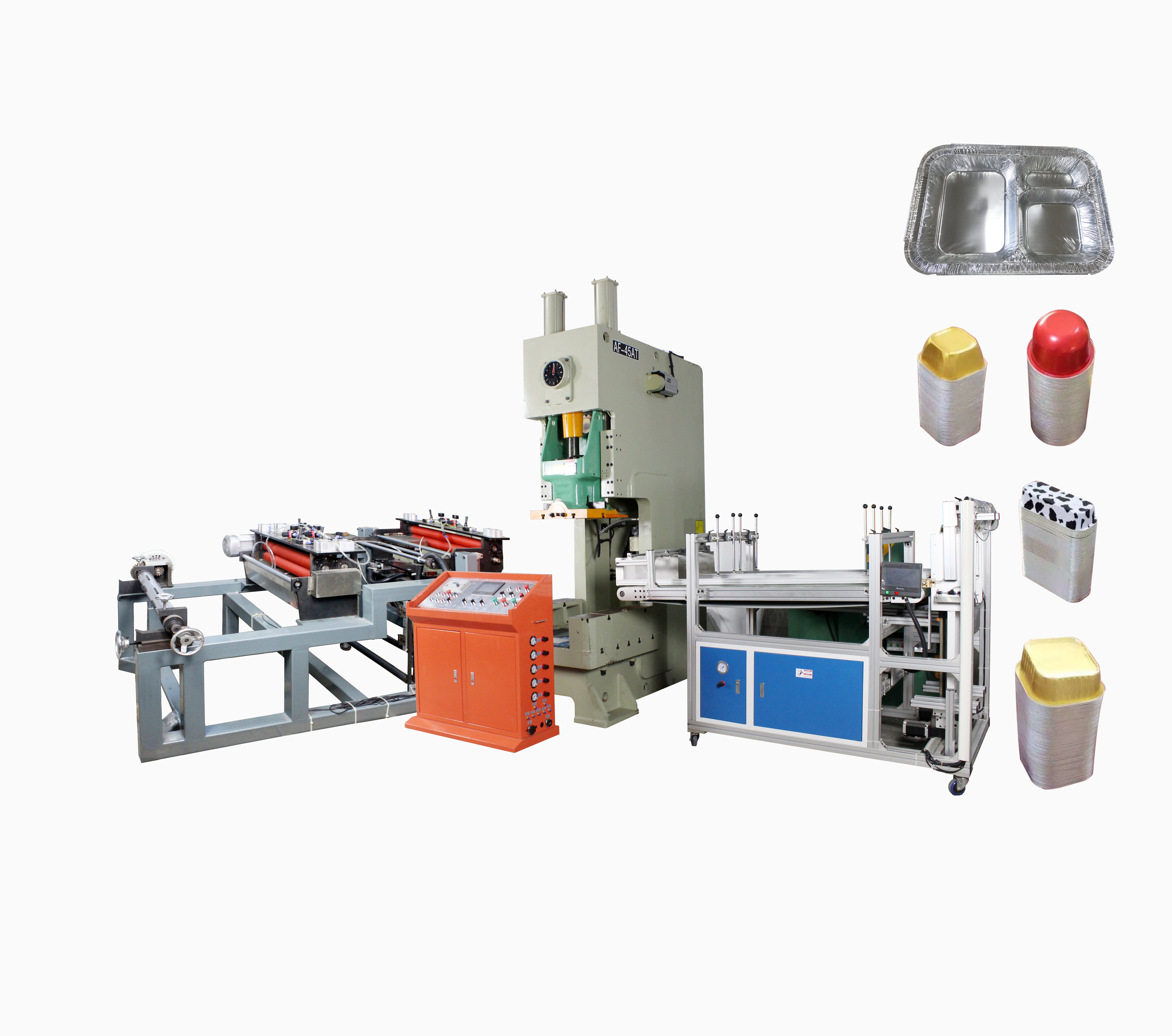 40-80pcs/min Speed Automatic Aluminium Foil Container Making Machine with Custom Mold