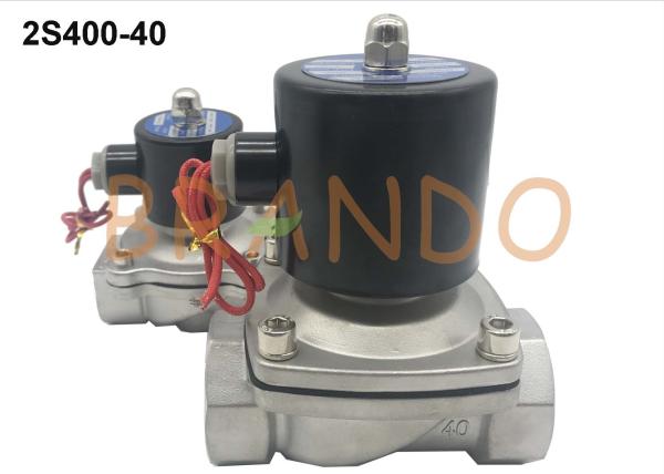 2S Series Stainless Steel Electronic Water Solenoid Valve 1-1/2'' Thread Pipe