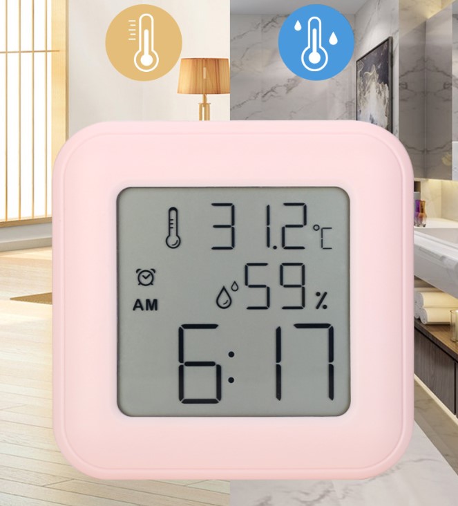 Digital Indoor Termometer Hygrometer Temperature And Humidity Alarm Clock All Season