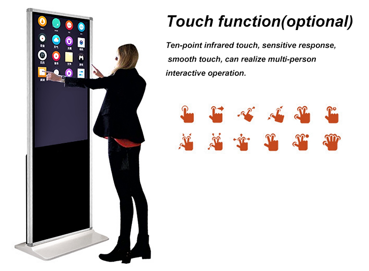 32 Inch LCD Floor Standing Digital Signage Display For Indoor