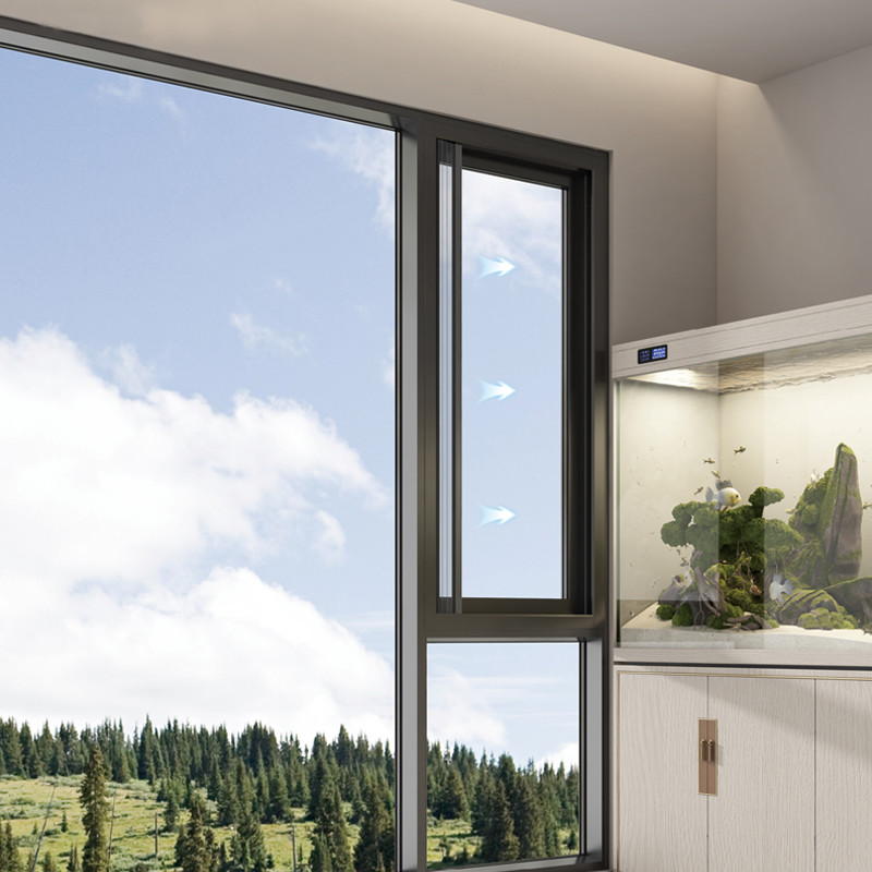Security Lifting Window Customized Lift Slide Window With Lever Handle
