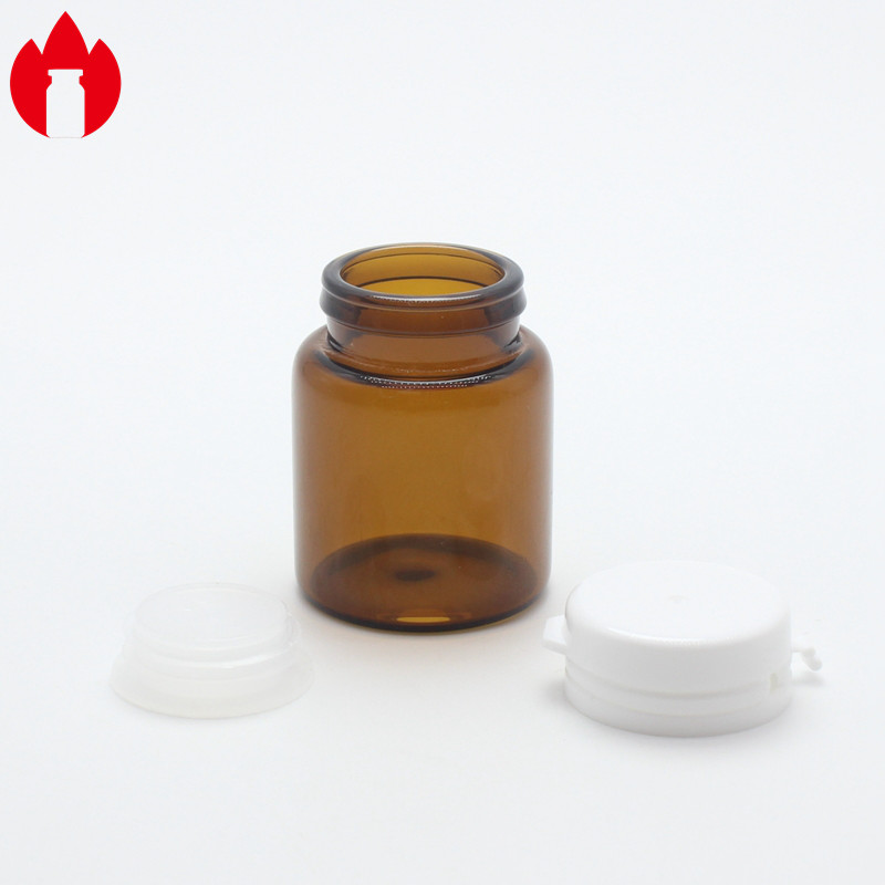 Borosilicate 10ml Brown Glass Vial With Plastic Cap