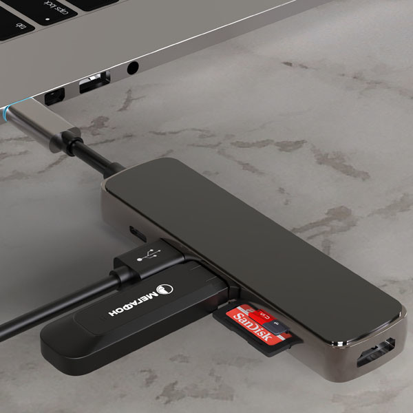 5Gbps USB C Hub Docking Station HDMI Adapter 55W Lead Free