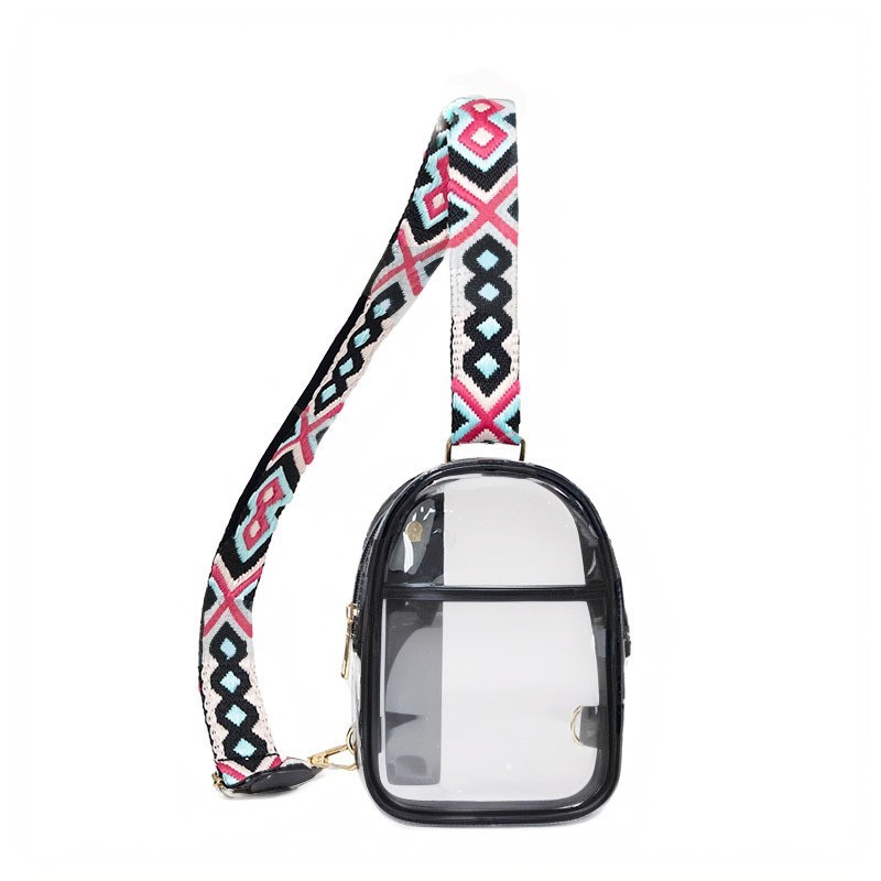 TPU transparent anti-splash chest bag,lulu transparent bag Lulu crossbody shoulder bag