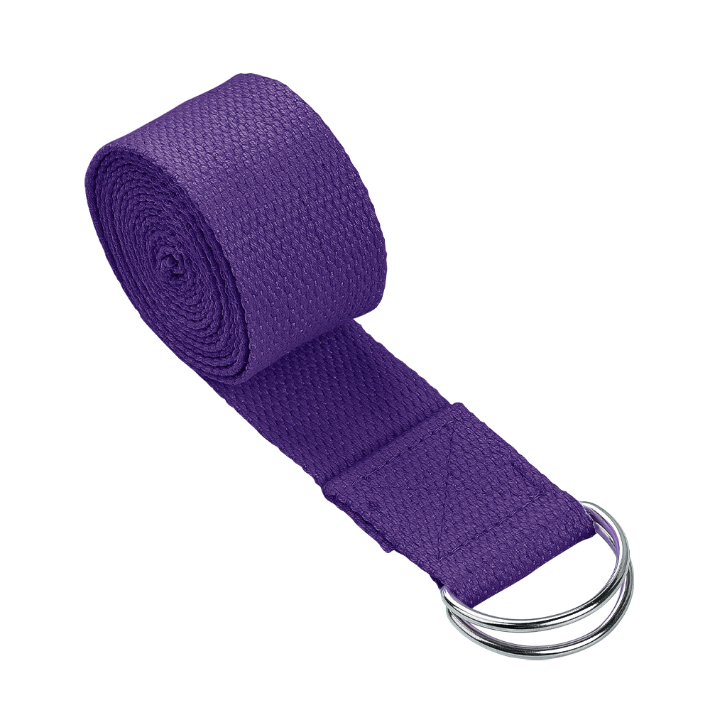 Yoga Exercise Adjustable Stretch Band Training Belt Leg Fitness Exercise Anti Slip Pilates Strap with D Buckle