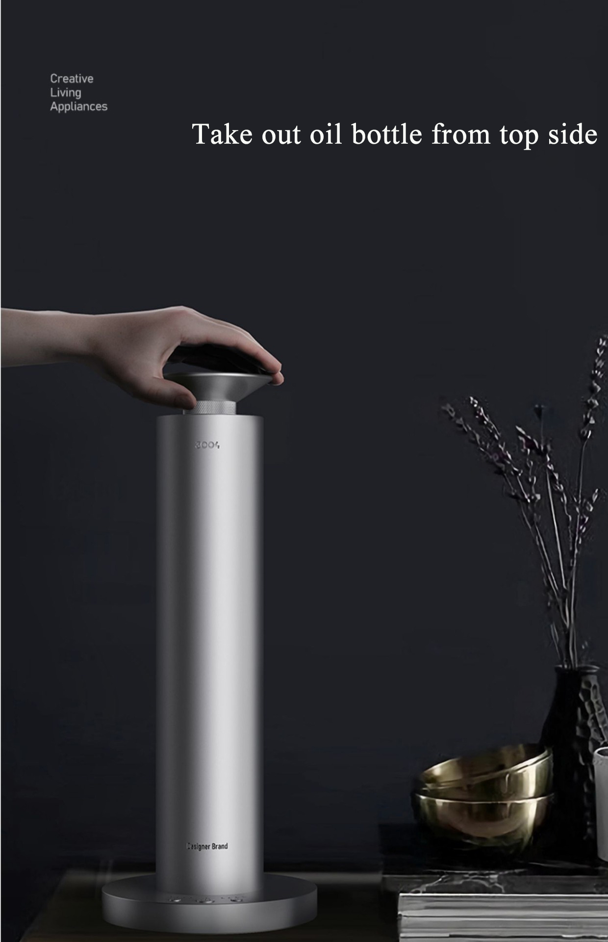2023 High Quality Designer Design Scent Diffuser 100ML Capacity Aluminum Waterless Oil Diffuser Floor-mounted Scent Diffuser