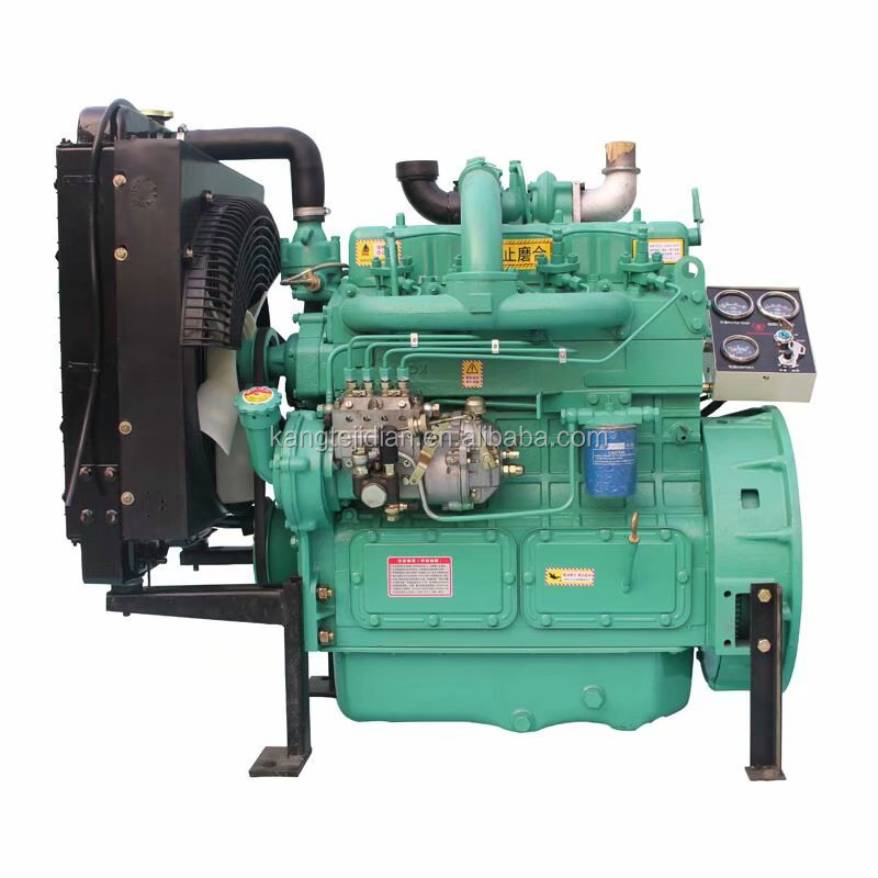 Competitive Water Cooled 56k ZH4105ZP 2000rmp Stationary Diesel Engine with Belt Pulley