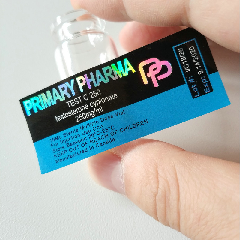 Test 250 Bottle Label 10ml Vial Label Sticker Printing For Injection Oil Glass