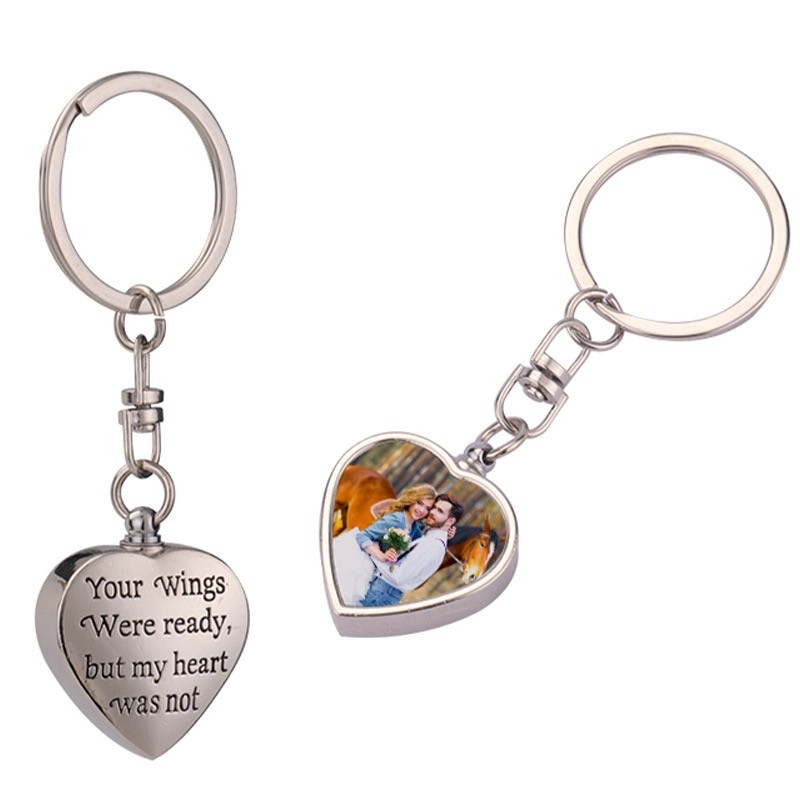Blank Metal Heart Shape Sublimation Keychain For Sublimation Blanks Photos Printing