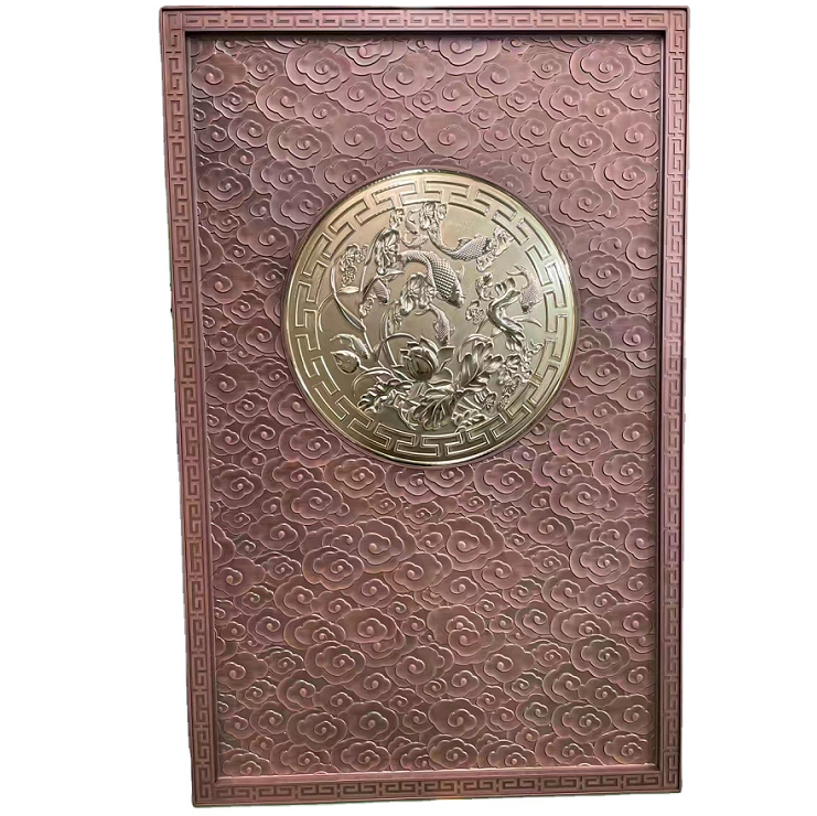 Stainless steel copper etching figure plate panel room divider soundproof