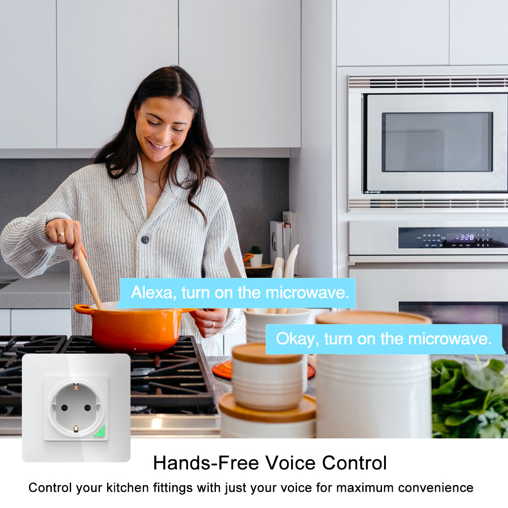 100-240V EU StandardSmart Wifi Socket Plug Support Amazon Alexa Google Home Smart Plug