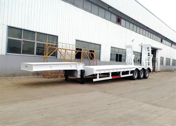 Quality Extendable Lowboy Loader 3 Axle 80 Tons Low Bed Semi Trailer for sale