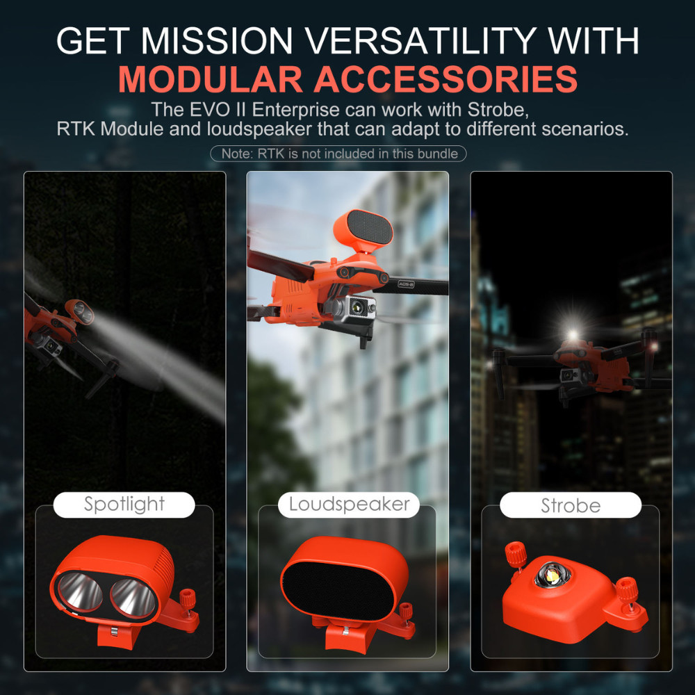 Long Time Fire Brigade Drone Security Patrol Drone 640x512 Thermal Imaging Camera PTZ HX640T-P