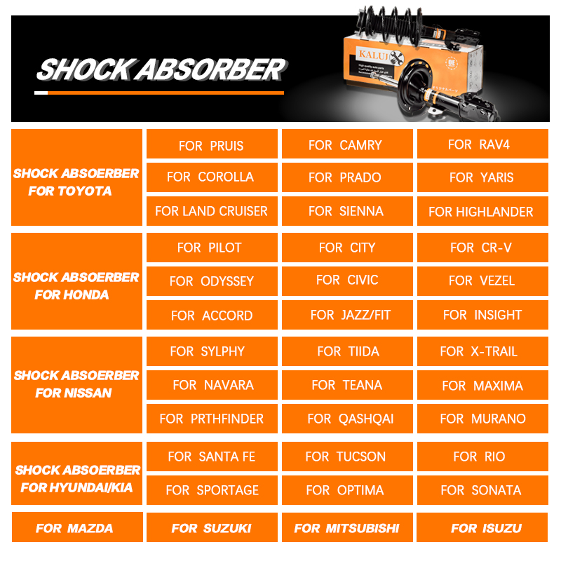333494 316 895 D04A-34-700C DH01-34-700 Auto Shock Absorbers Ma-zda 2 DE 2007-2015