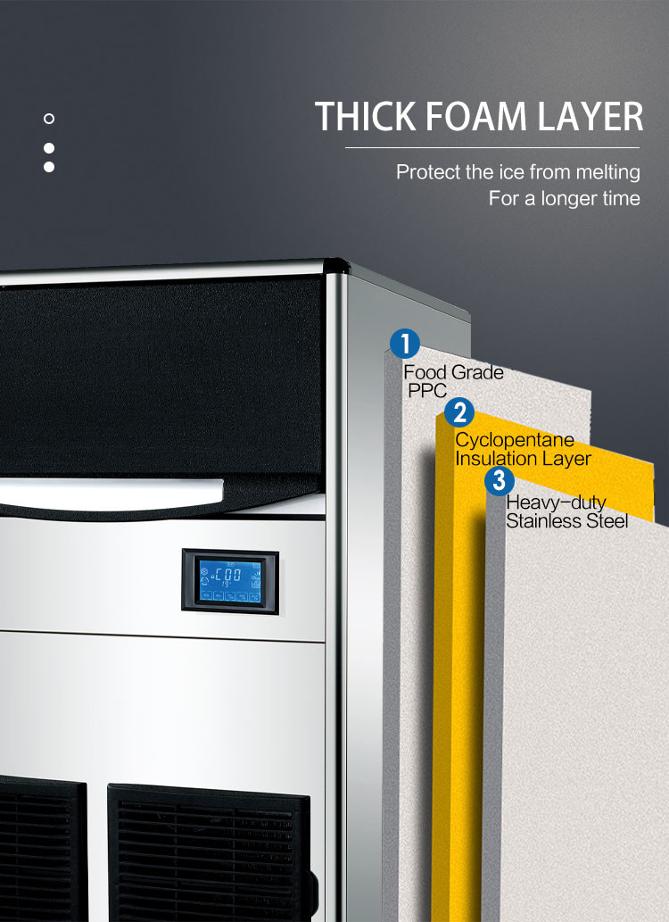 760w Automatic Ice Machine 120kg Commercial Ice Maker Machine 110 220V