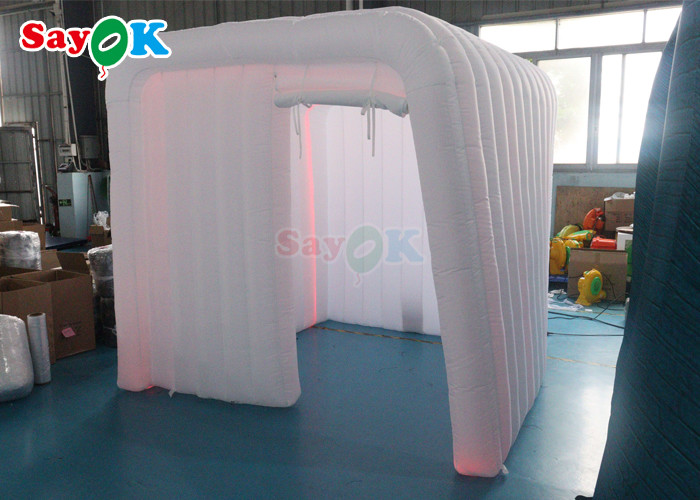 Inflatable Club Portable 360 Lighted Photo Booth Enclosure Inflatable Cube Backdrop