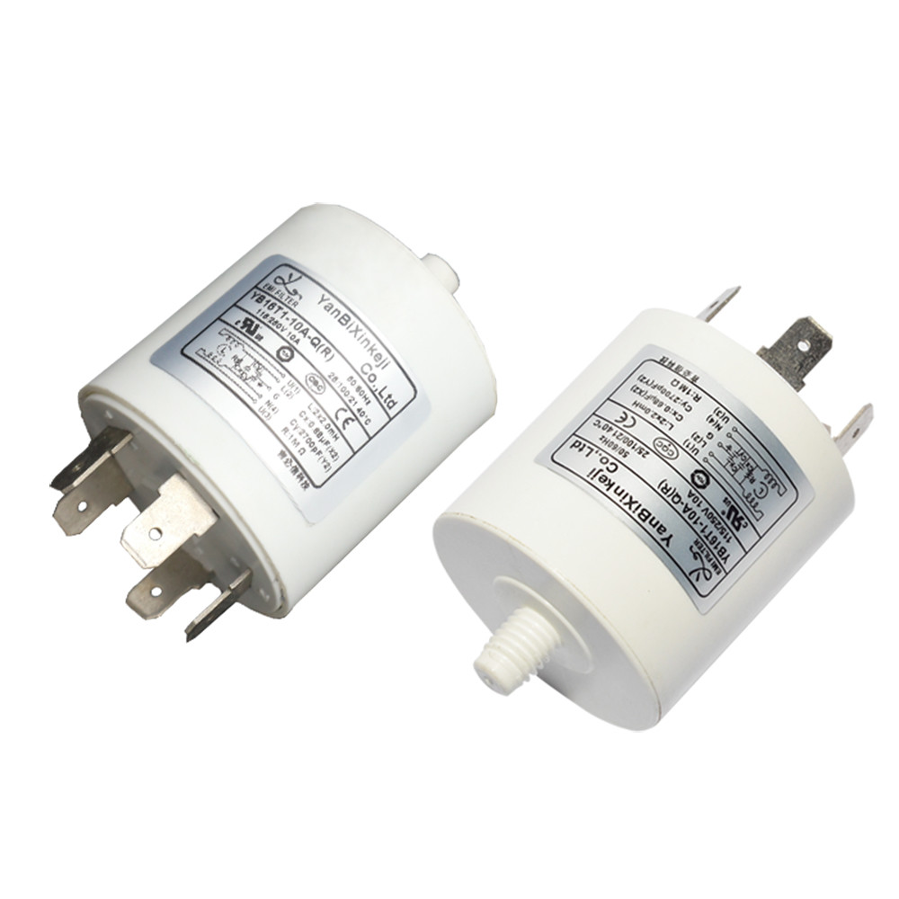 220V 1A~16A Plastic Case EMI Filter Fast-on Terminal Power Filter for Home Appliance