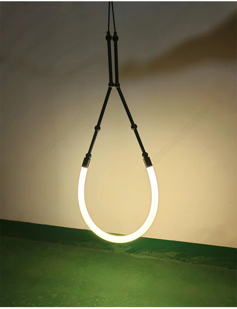 modern minimalistic line chandelier nordic designer creative lamps(wh-mi-450)