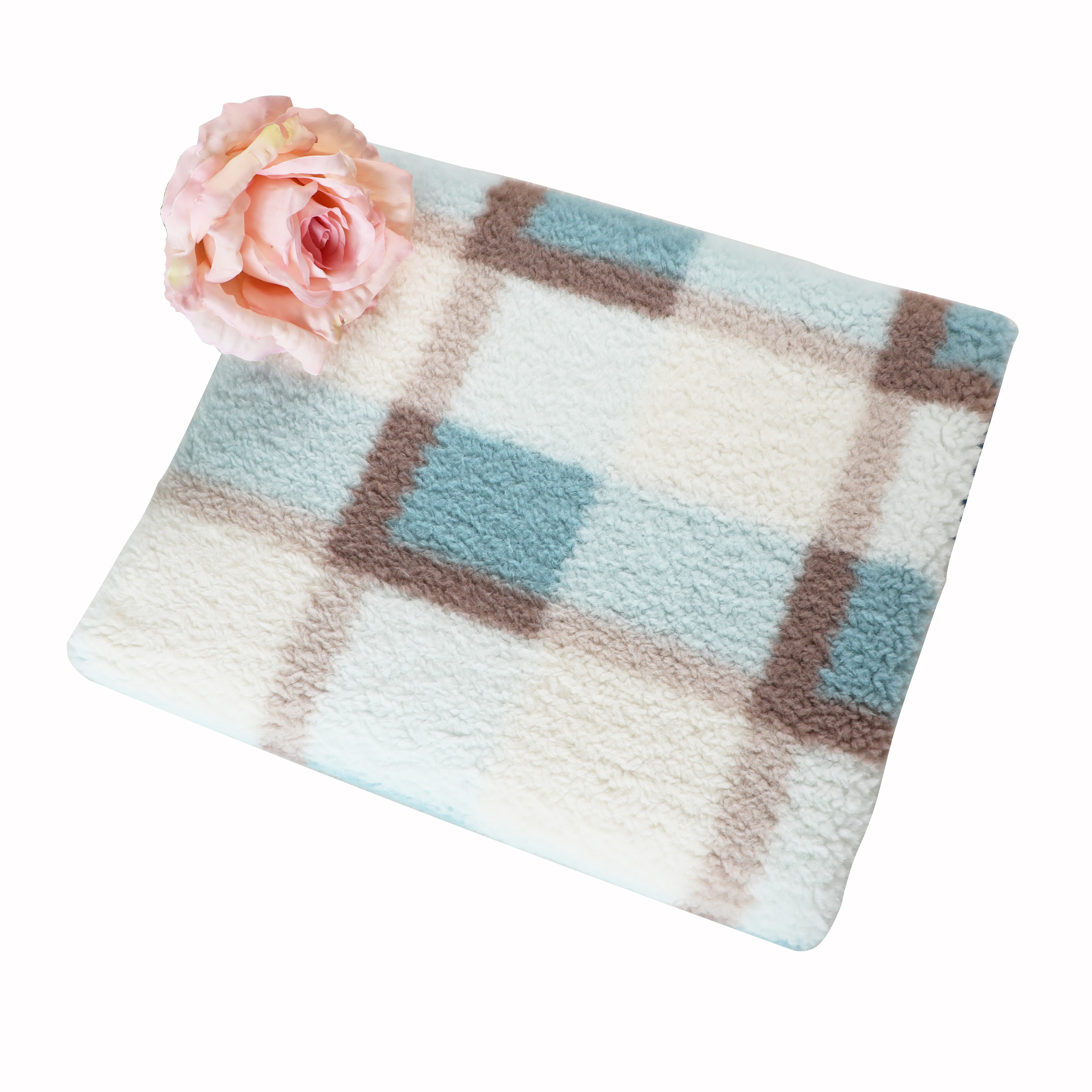 Winter Warm Coat Carpet Bedding Green Sherpa Fabric 300gsm 150D