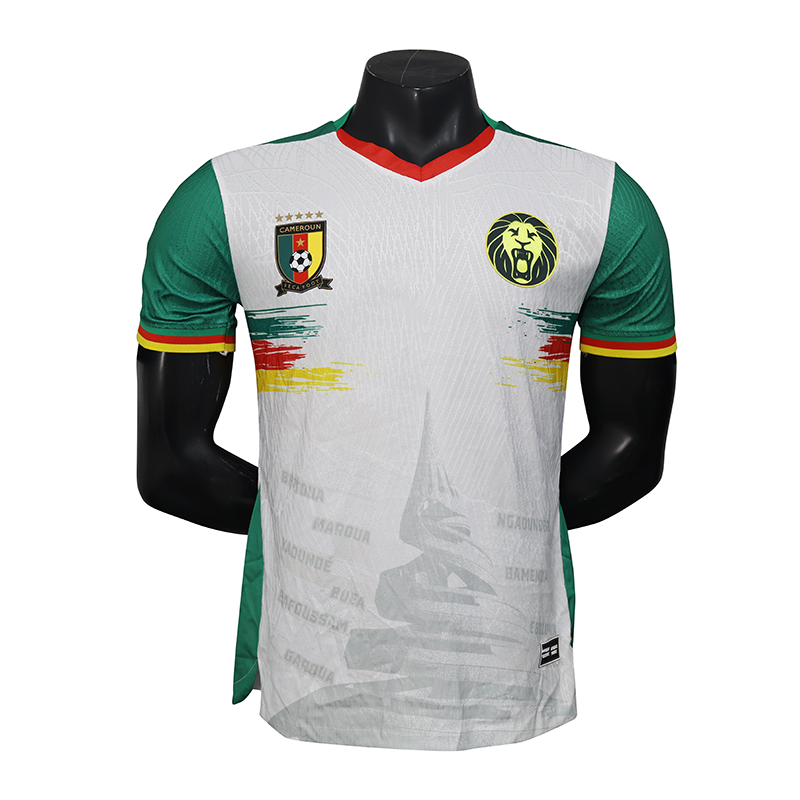 Group customized Cameroon white player version jersey high quality choice