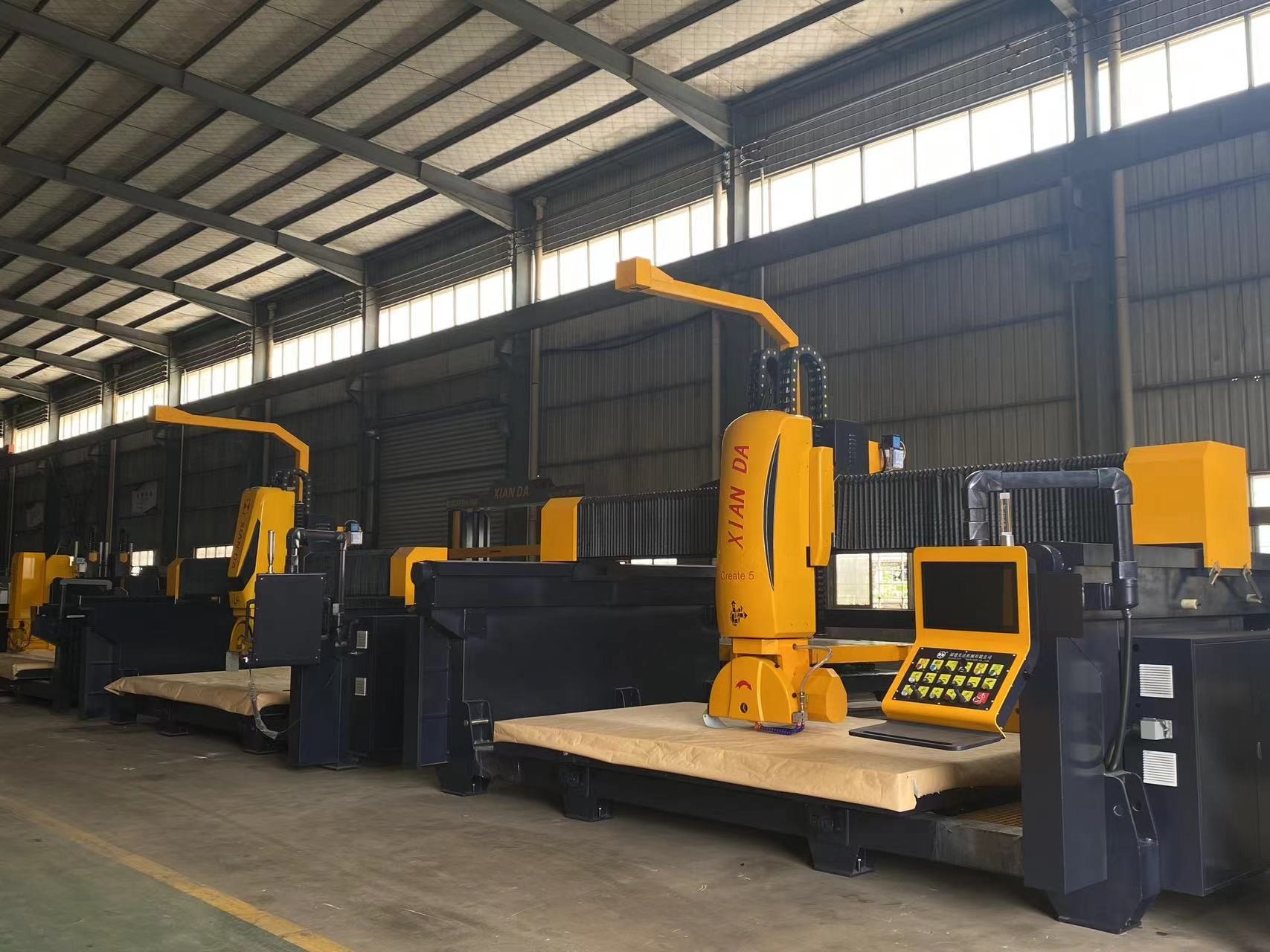 Powerful 5 Axis Stone Bridge Cutting Machine For Special Shape Arbitrary-shaped Lines