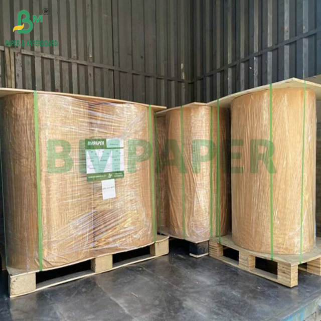 80gram 90gram 100cm Roll Width Golden Kraft Paper For Courier Envelope Bag 