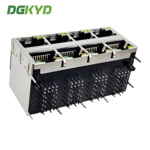 RJ45 Connector Multi Port 2X4 Socket 8P10C Connector Gigabit Modular Block