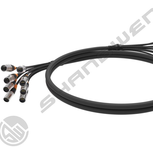 Quality 8 Channel 8 Way Cat6 UTP Stage Ethernet Extension Cable Waterproof  Cable with Zinc Alloy RJ45 Connector Snake Cable for sale