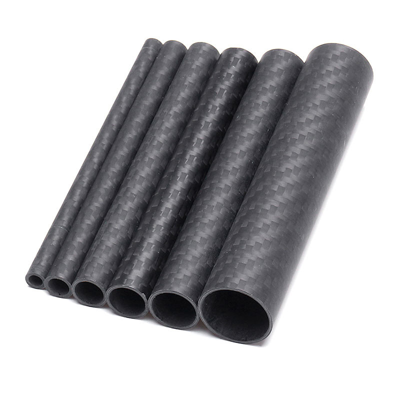 3K Roll Wrapped Carbon Fiber Tubing Matte Twill Surface UV Resistant