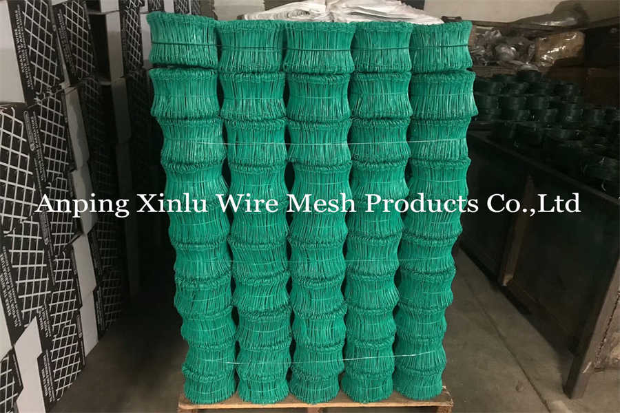 6 Inch Double Loop Tie Wire Anti Rust 1.0mm 16 Gauge Coloured PVC Coated Baling Tie Wire