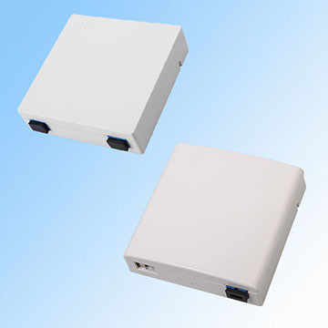 Indoor Wall Mounted Fiber Optic Termination Box SC/FC 2 Adaptor Port White Color