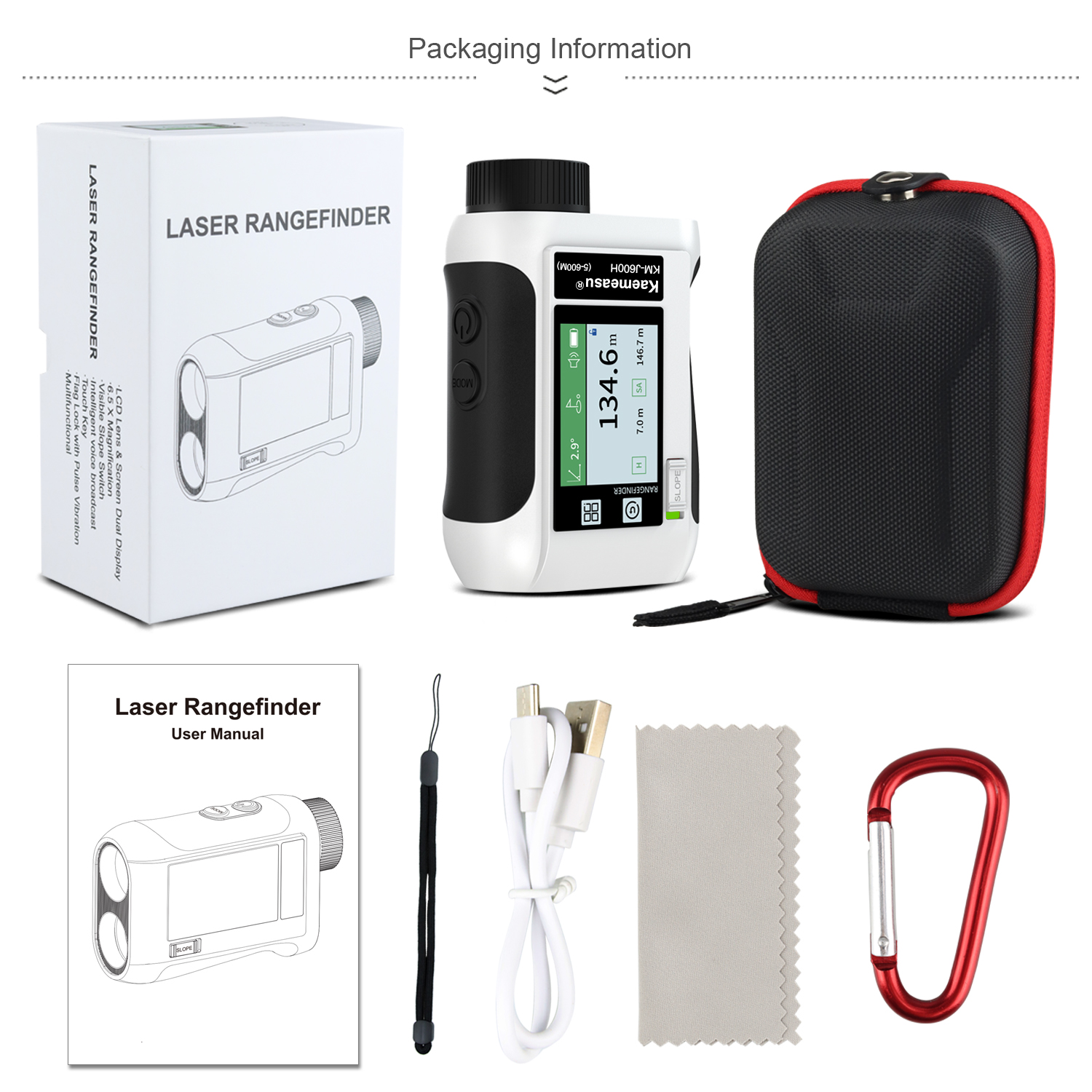 J1200 Upgraded Voice Prompt Laser Rangefinder Range Digital Laser Distance Meter Multifunction Tool Warehouse Layout