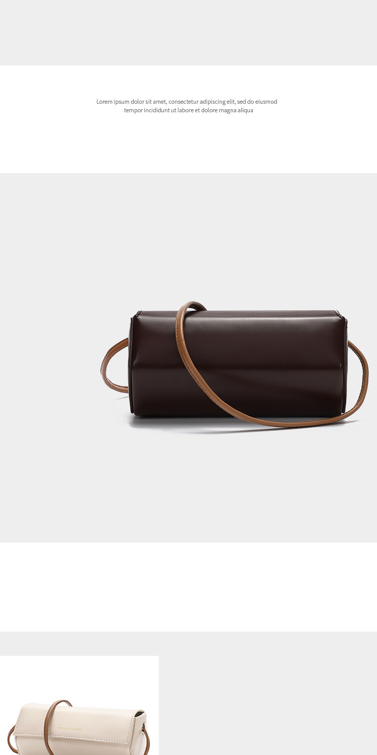 2024 NEW SIMPLE FASHION SMALL BAG NETWORK RED EVERYTHING SINGLE SHOULDER CROSSBODY FEMALE BAG FASHION NICHE CYLINDER BAG