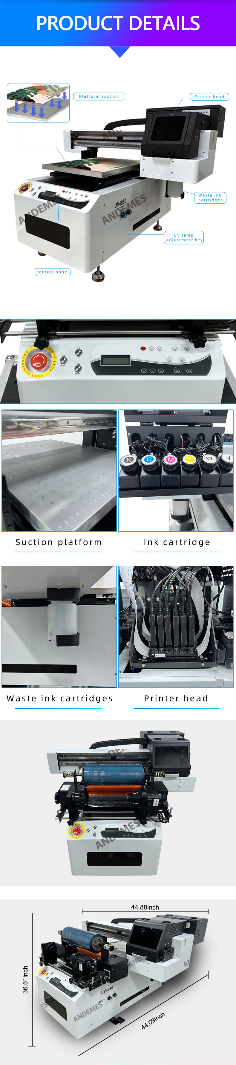Print On Glass With UV Printer Using Epson XP600*3 Print Head In Grey Color