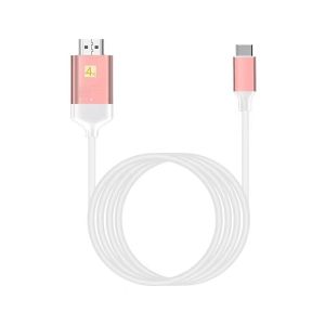  White HDMI 1.4 To Usb C Video Cable Multi Channel Audio Transmission 30HZ 4K Manufactures