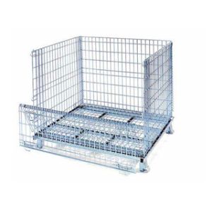  Q235 zinc plating Cheap Lockable wire mesh folding bulk containers Manufactures