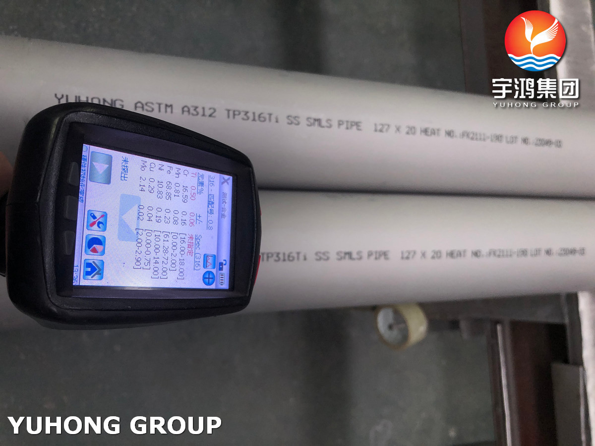 ASTM A312 / ASME SA312 TP316Ti / UNS S31635 Stainless Steel Seamless Pipe