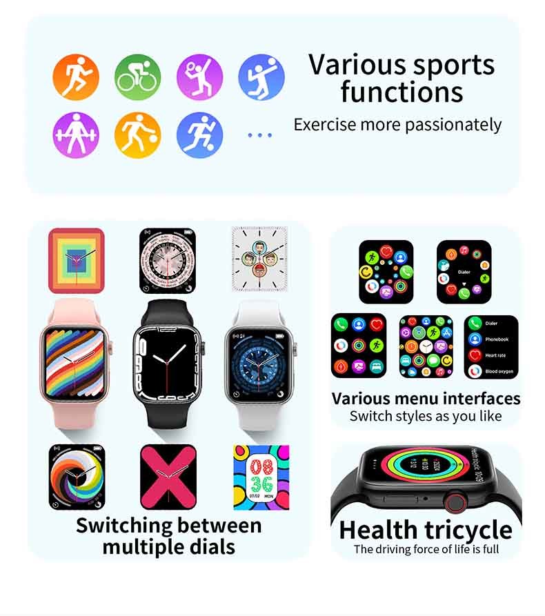Bluetooth U8 Android Smart Watch Waterproof T900 PRO MAX BIG With HD Large Screen