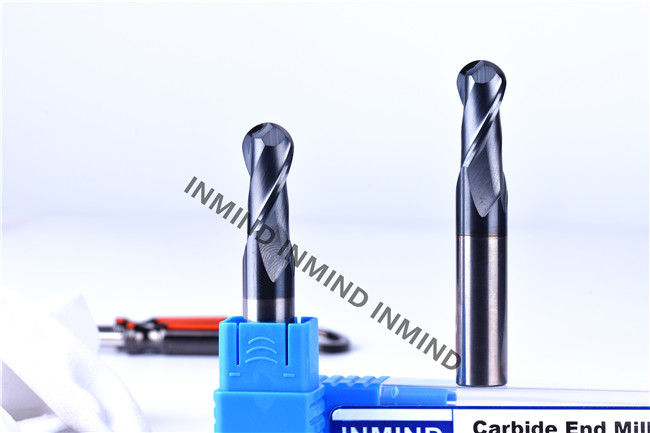 Middle Speed 2 Flute Carbide Ball Nose End Mill With 0.8 UM Grain Size