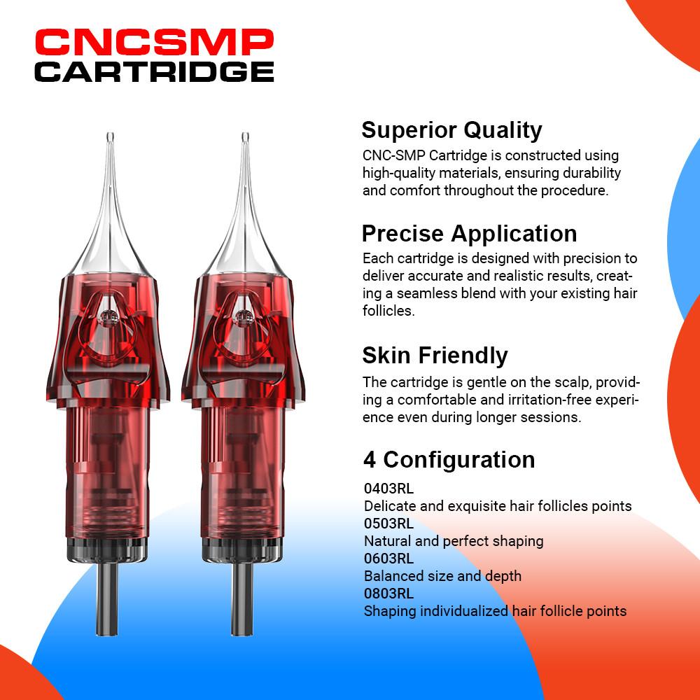 Stainless Steel Tattoo Needles Sterilized Red Cartridges for Permanent Tattoo