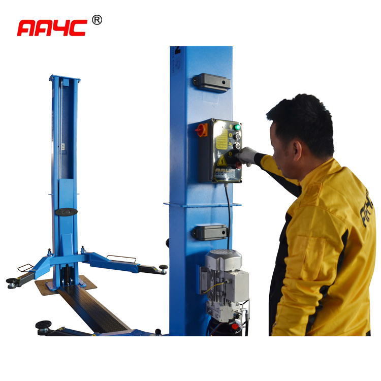 5.5T 11000 Lb 2 Post Car Lift 10 Ft Ceiling 240v Electrical Release Floorplate