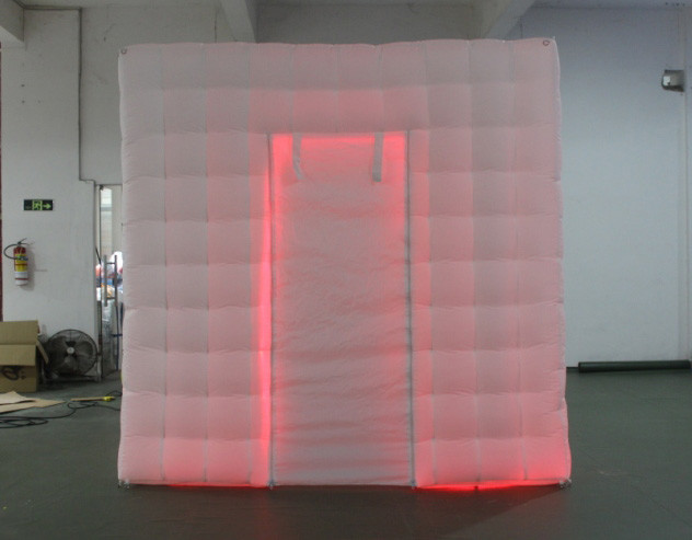 Portable Oxford LED Light White Inflatable Wedding Photo Booth With Remote Control