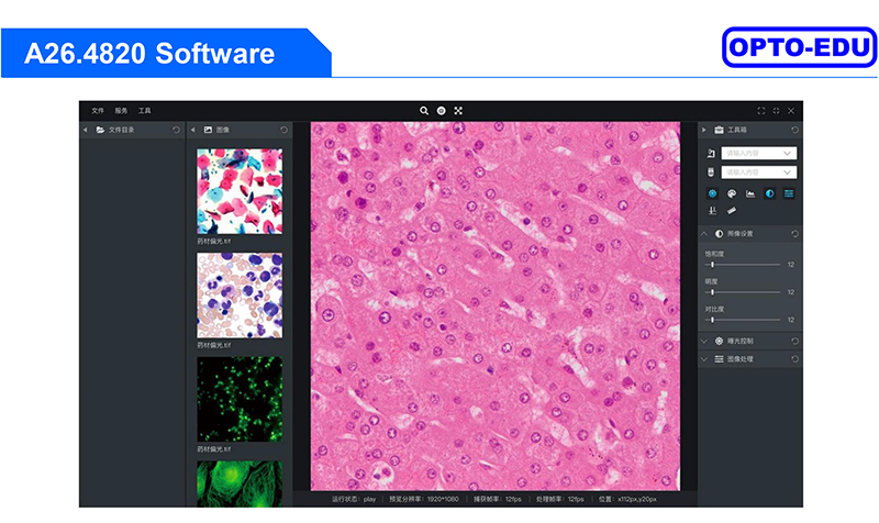 OPTO-EDU A26.4820 Motorized Fluorescent Zoom Stereo Microscope 0.63~6.3x 1/10