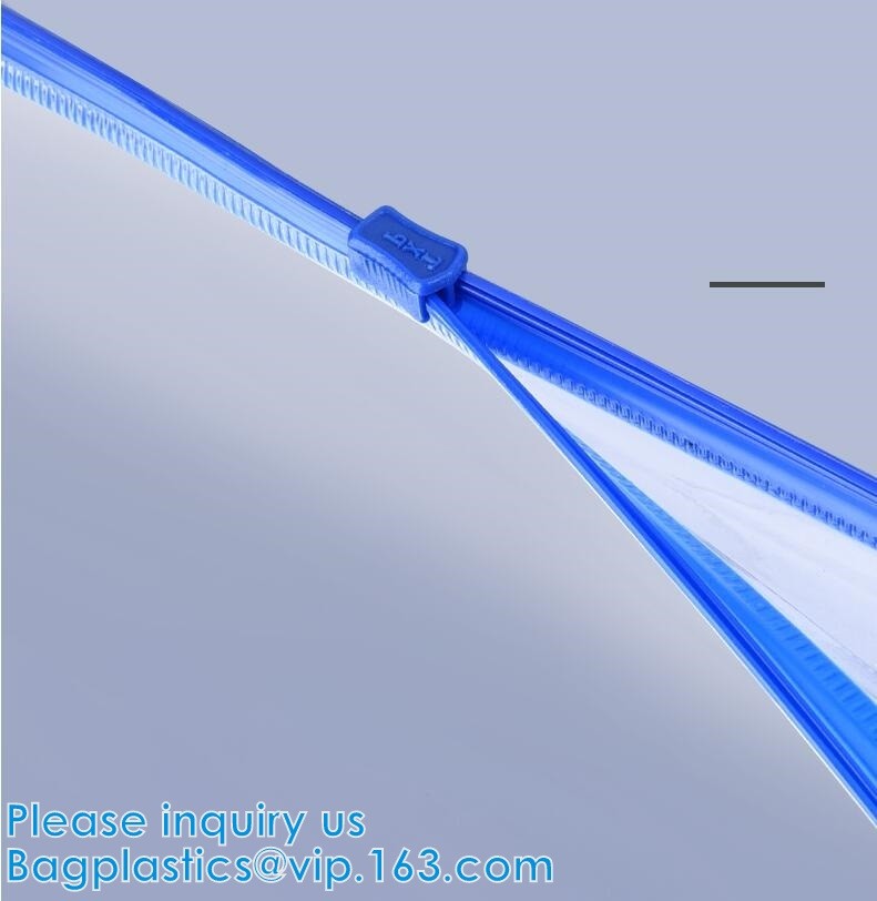 Biodegradable Slider Zipper Vinyl k Bag Slider Zipper Beach Vinyl Toiletry Zipp PVC Snap Closure