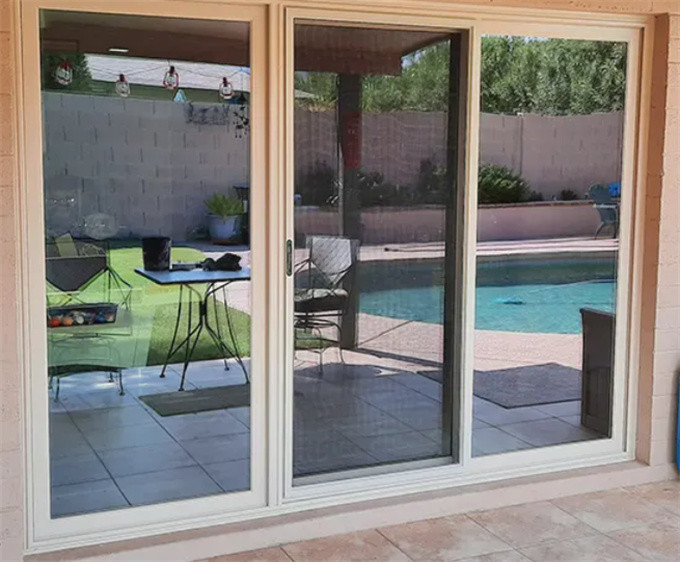 Commercial Glass Door With ≤2.1 Heat Insulation Coefficient From Aluminium Sliding Doors