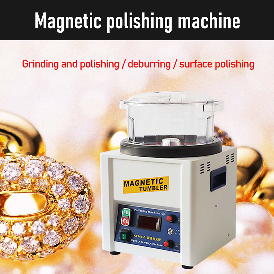 TOKTOS 2800 rpm Jewelry Magnetic Tumbler With Digital Display
