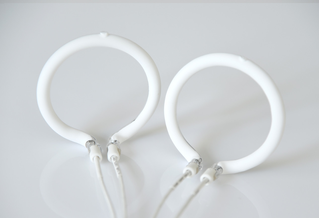 White Coating Single Tube 200-6000W Ring Infrared Lamps For Plastic Welding