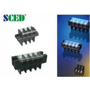 Feed Through 180A Panel Mount Terminal Block With Plastic Cover 21mm Perforation